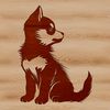 Cute Sitting Husky Puppy Design A sitting husky dog breed illustration in vector format.