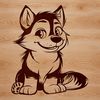 Free Siberian Husky Clip Art A Siberian Husky dog sitting in a relaxed pose.
