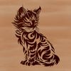Cute Feline in Ornate Surroundings A whimsical digital illustration of a cute kitten sitting in an ornate setting.