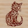 Free SVG Sitting Cat Graphic A cute sitting cat designed as a vector image.