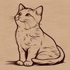 Sitting Kitty Graphic Design A cute, sitting kitten in vector art format.
