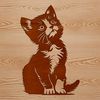Free Vector Cat Clip Art Image A digital illustration of a sitting cat with a cute face.