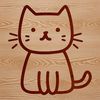 An illustration of a small domesticated animal in a sitting position.
