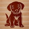 Friendly Labrador Illustration A close-up vector illustration of a friendly Labrador Retriever sitting on its haunches.