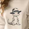 A colorful, illustrated lizard wearing a hat.