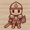 A medieval-inspired knight character in vector format, suitable for digital design and cutting machine projects.