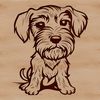 Adorable Miniature Schnauzer Sitting Portrait Portrait of a miniature schnauzer in a seated position, ideal for vector art design.