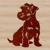 Cutie Face Sitting Dog Breed Icon A small breed dog with distinctive facial features sits on its haunches.