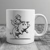 Monkey Pig Hybrid SVG Illustration A cartoon monkey with pig features sitting on the ground, created as a vector graphic.