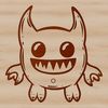 A whimsical monster design created using vector art, suitable for crafting and DIY projects.