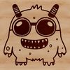 A colorful illustration of a cute monster wearing trendy sunglasses.