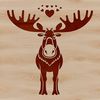 Vector Moose Illustration A wild animal, a large North American mammal with antlers, rendered as vector art.