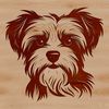Morkie Dog Breed Illustration A digital illustration of a small dog breed known as the Morkie, featuring a sweet and innocent expression.
