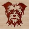 Detailed Dog Breed Portrait - Morkie Clip Art A small dog breed, the Morkie, shown in a detailed illustration format.