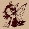 Illustration of a whimsical fairy, inspired by traditional mythological tales.