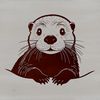 Illustrated otter animal in a vector format.