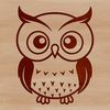 Cute Owl Illustration SVG Graphic A simple illustration of a cute owl with a round face and big eyes, suitable for use in graphic design projects.
