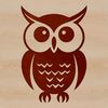 A cartoon illustration of an adorable owl in various poses, suitable for digital art projects and craft designs.