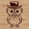 A high-quality vector illustration of a cute owl, suitable for use in various design projects.