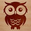 Free SVG Cutout Owl Graphics A detailed vector illustration of a cute owl, suitable for various design applications.