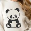 Beautiful Panda Bear Clip Art A simple illustration of a panda bear in vector format.