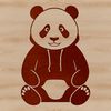 Cute Panda Hoody Design A digital illustration of a cute panda wearing a hoody.
