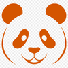 Wild Panda Illustration SVG Design Black and white illustration of a wild panda in a simple vector design.