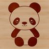 Detailed Panda SVG Image A detailed illustration of a wild animal, specifically a panda, created as a vector art design.