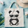 Panda with Cool Goggles A stylized illustration of a panda wearing sunglasses in a casual pose.