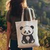 Colorful illustration of a wild animal, a panda, suitable for digital cutting machines.