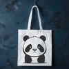 Playful Panda in Nature A cartoon illustration of a giant panda bear in a natural habitat.