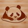 Resting Panda Vector Art Illustration of a wild panda in a resting pose, suitable for vector design projects.