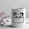 Wildlife Panda Graphic Symbol A stylized illustration of a wild panda in its natural habitat.
