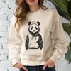 A stylized vector graphic of a wild panda wearing a hoody, suitable for digital use.