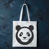 Vector Graphic Giant Panda Bear Design A vector illustration of a cute black and white giant panda bear.
