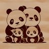 Beautiful Panda SVG Icon Vector illustration of a panda, a wild animal native to China.