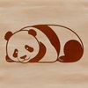 Panda in Slumber A black and white illustration of a panda in a sleeping pose.