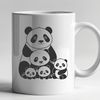 Wildlife Art Black and White Panda A digital illustration of a black and white panda in a natural setting.