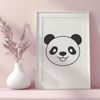 Wild Panda Illustration Vector Art A simplified illustration of a wild panda, suitable for vector art and commercial use.