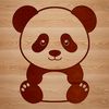 Adult Panda Vector Illustration A digital vector art representation of an adult panda bear with distinctive markings.