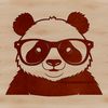Cute Panda Character Illustration A panda character wearing glasses, created as a vector design.