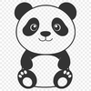Wildlife Panda Vector Art A simple illustration of a panda in a natural setting.