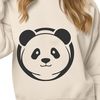 Wild Panda Portrait Vector Graphic A close-up illustration of a wild panda's face, created with vector design elements.