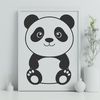 Beautiful Panda Clipart Design A detailed vector illustration of a panda in its natural habitat.