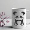 Adorable Giant Panda Illustration in Vector Format A stylized illustration of a giant panda bear in vector format.