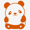 Panda Bear in Nature SVG A cute panda bear sitting on its hind legs in a natural environment.