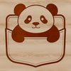 Stylized Panda Bear SVG Design A stylized illustration of a panda bear in a natural setting.