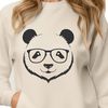 Cute Cartoon Panda in Glasses A cartoon panda wearing glasses in a simple vector design.