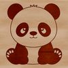 Asian Animal Symbolism - Cute Panda Design A stylized illustration of a panda bear in vector format.
