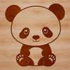Wild Panda Illustration in Natural Habitat A realistic illustration of a wild panda in its natural habitat.